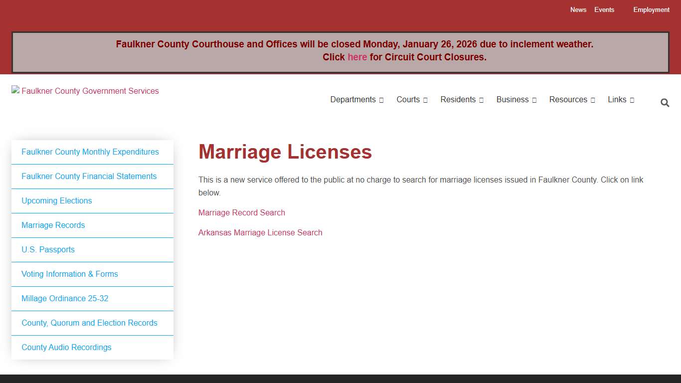 Marriage Licenses - Faulkner County GOV